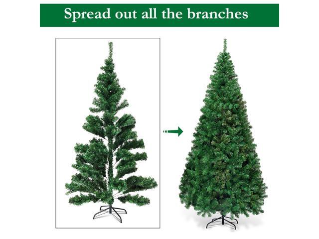 Costway 7Ft Artificial PVC Christmas Tree W/Stand Holiday Season Indoor Outdoor