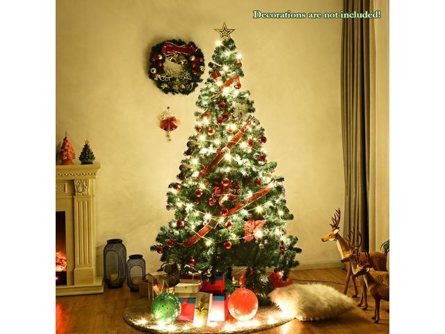 Costway 7Ft Artificial PVC Christmas Tree W/Stand Holiday Season Indoor Outdoor