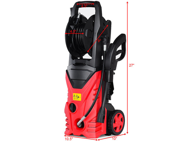 2030PSI Electric Pressure Washer Cleaner 1.7 GPM 1800W with Hose Reel Red