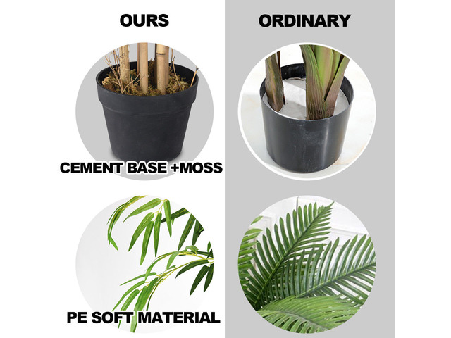 5-Feet Artificial Bamboo Silk Tree Green Indoor-Outdoor Home Decorative Planter