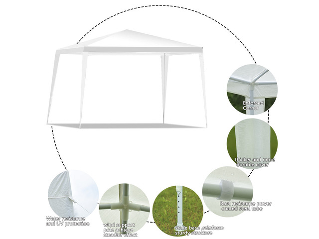 Wedding Party Event Tent Outdoor Canopy 10'x10' Gazebo Pavilion Cater Heavy Duty
