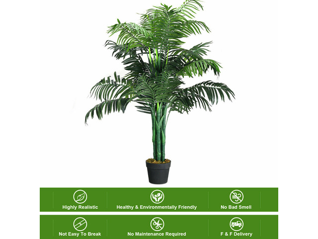 3.5-Feet Artificial Areca Palm Decorative Silk Tree with Basket In/Outdoor Home