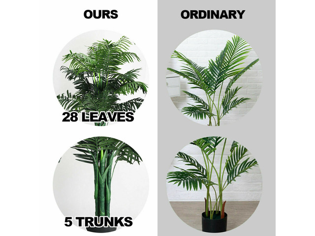 3.5-Feet Artificial Areca Palm Decorative Silk Tree with Basket In/Outdoor Home