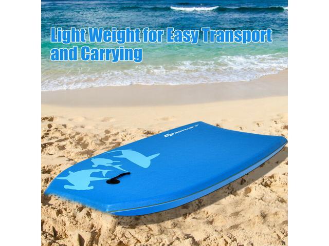 41' Lightweight Super Bodyboard Surfing W/Leash EPS Core Boarding Blue Shark