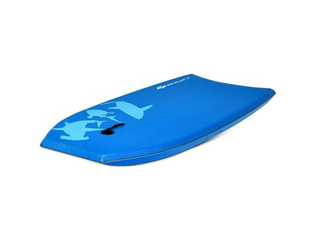 37' Lightweight Super Bodyboard Surfing W/Leash EPS Core Boarding Blue Shark