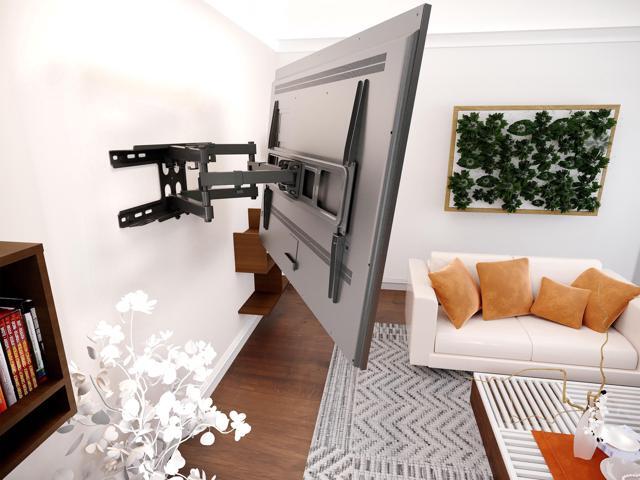 ProMounts Full Motion TV Wall Mount For 37'-80' Flat and Curved Screen TVs