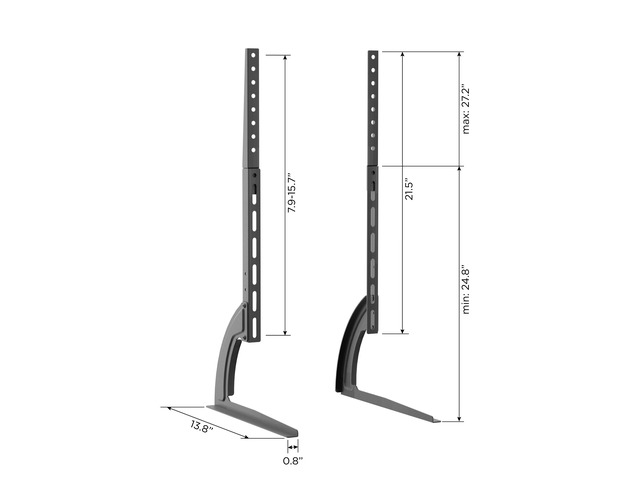 ProMounts Tabletop TV Stand Mount, Height Adjustable Brackets for 1372' Displays, Heavy Duty
