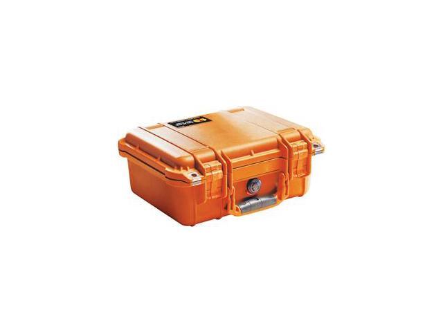 Pelican 1400 Small 13x11x6in Protector Waterproof Carry Case, Orange, No Foam