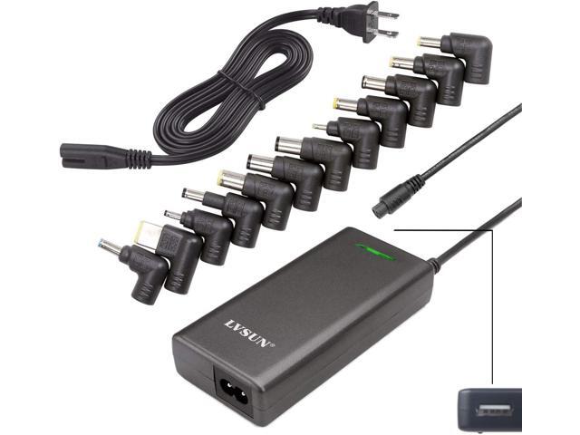Universal Laptop Charger 90W, Slim AC Adapter Power Supply Cord with USB Port for Mobile Phones Tablet Compatible with Dell Lenovo Toshiba Acer...