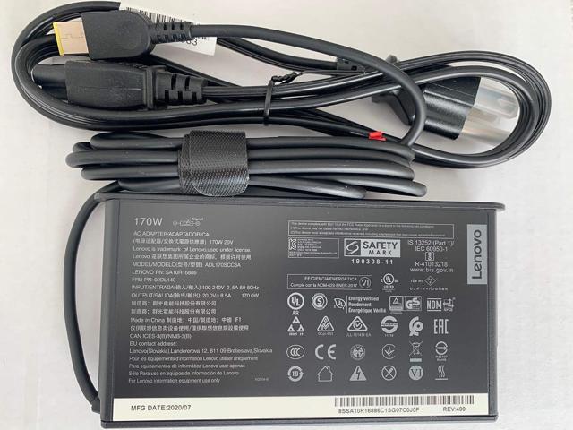 New Genuine Slim Design Lenovo 20V 8.5A 170W AC Adapter For Lenovo ThinkPad P73, Compatible with P/N: SA10R16886, 02DL140, ADL170SCC3A.