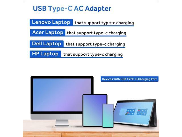65W 45W USB C Charger for Dell Chromebook 3100 5190 3400 Latitude 7410 7310 9410 7389 7370 7275 7285 5285 5290 2in1 XPS 13 9350 9365 9310 9370 9380...