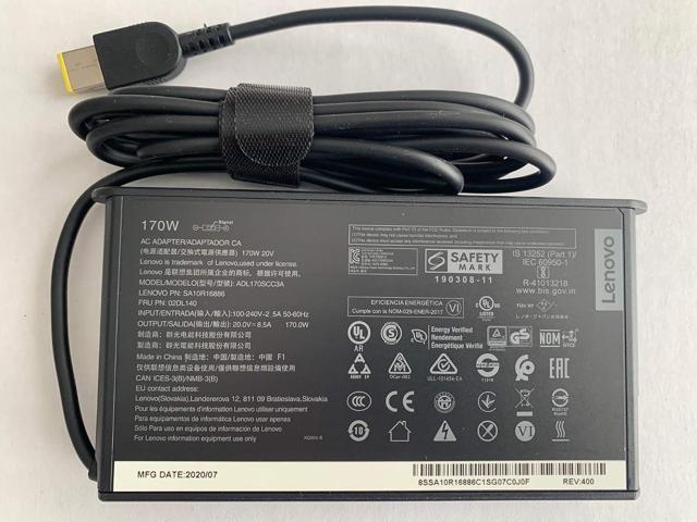 New Genuine Slim Design Lenovo 20V 8.5A 170W AC Adapter For Lenovo ThinkPad P73, Compatible with P/N: SA10R16886, 02DL140, ADL170SCC3A.