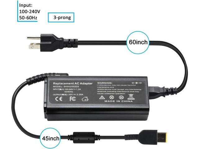45W 20V 2.25A AC Adapter Laptop Charger Fit for Lenovo ADLX45NCC2A ADLX45NLC3A ADLX45NCC3A ADLX45NDC3A ThinkPad X230s X240 X240S X250 X260 X270...