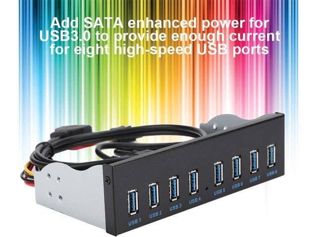 USB3.0 8-Port Optical Drive Front Panel,19Pin 8-Port Hub Optical Drive Expansion Pc Computer Front Panel Adapter,5.25 Inch Optical Drive Box...
