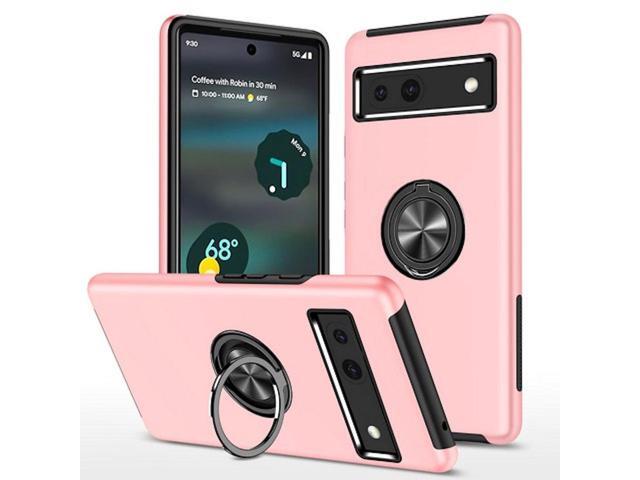 360 Rotating Ring Grip Hybrid Case for Google Pixel 7a - Pink