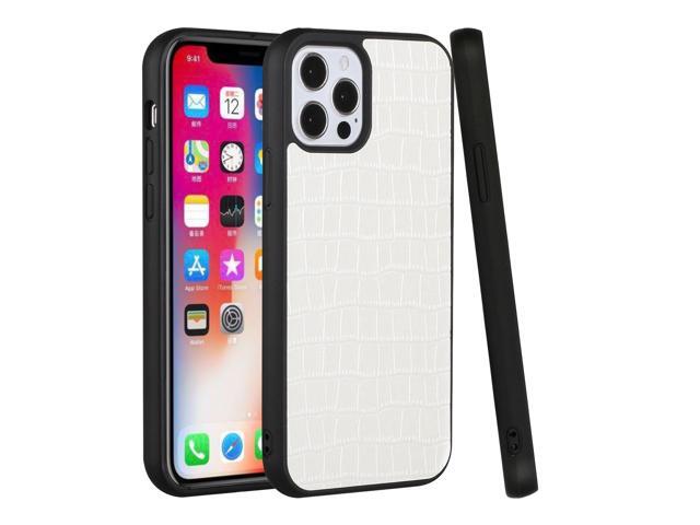 Crocodile Skin Executive Slim Shield Fusion Case for iPhone 14 - White