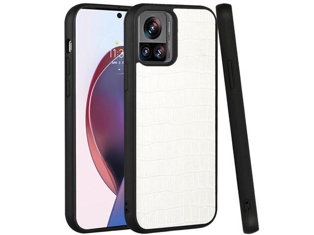 Crocodile Skin Executive Slim Shield Fusion Case for Motorola Edge+ 2023 - White