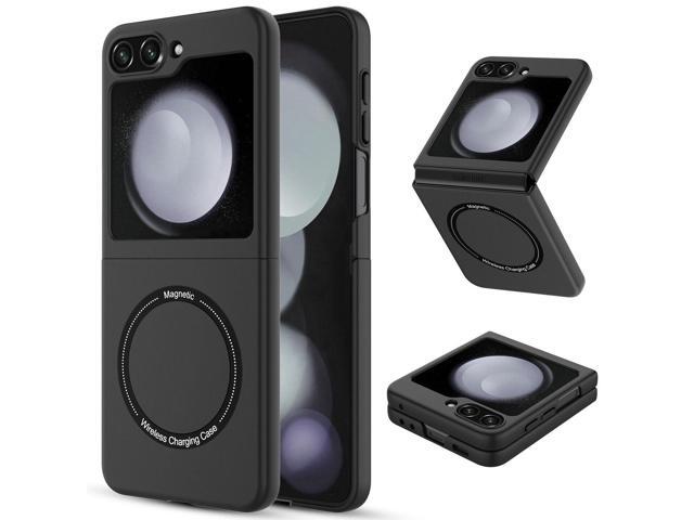 Slim Protective Cover with MagSafe Magnetic Ring for Samsung Galaxy Z Flip 5 - Black
