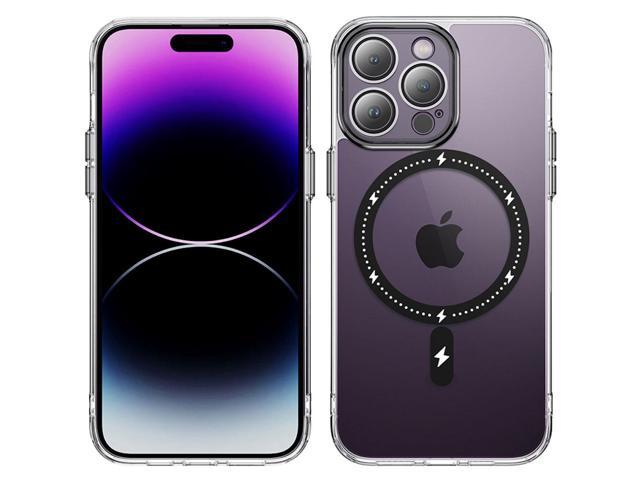 MagSafe Compatible Acrylic Crystal Case with Camera Lens Protector for iPhone 15 Pro - Black