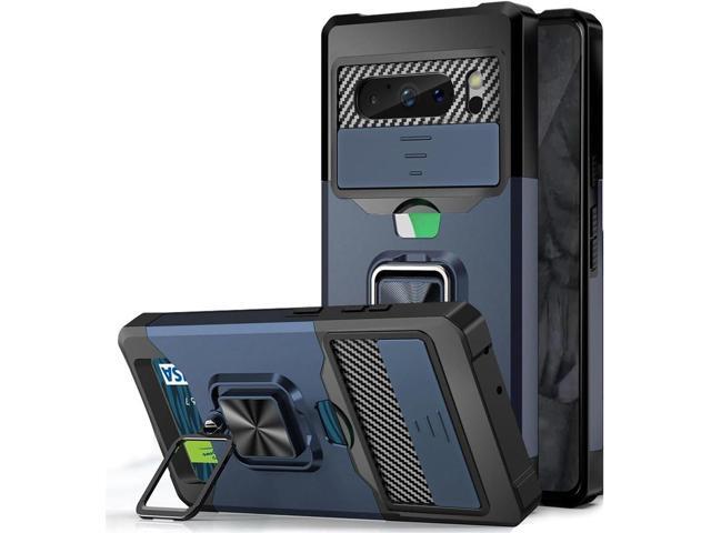 Military Grade All-In-One Ring Stand Card Case for Google Pixel 8 Pro - Blue