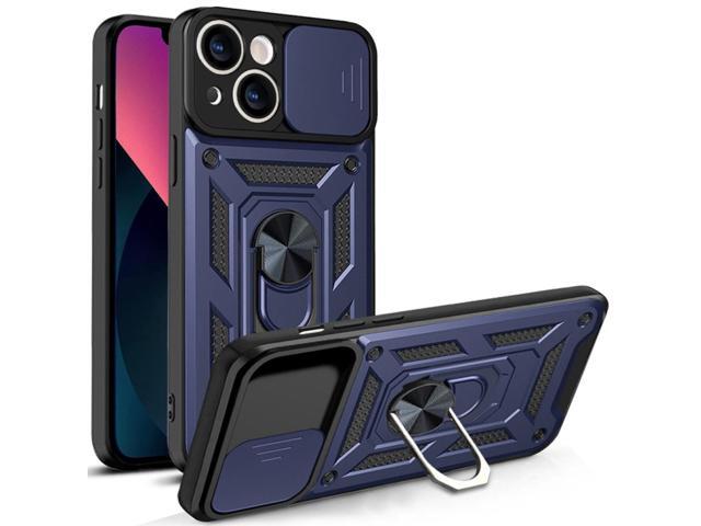 Elite Series Hybrid Case with Ring Grip and Camera Lens Cover for iPhone 15 - Blue