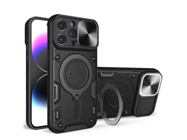 Elite Series Hybrid Case with MagSafe Ring Stand and Camera Lens Cover for iPhone 15 Pro Max - Black