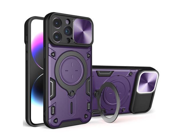 Elite Series Hybrid Case with MagSafe Ring Stand and Camera Lens Cover for iPhone 15 Pro Max - Purple