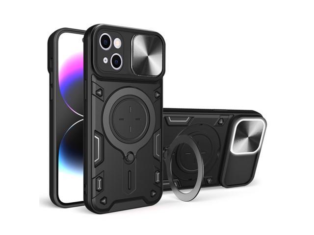 Elite Series Hybrid Case with MagSafe Ring Stand and Camera Lens Cover for iPhone 15 - Black