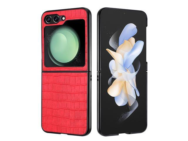 Alligator Skin Texture Leather Protective Cover for Samsung Galaxy Z Flip 5 - Red
