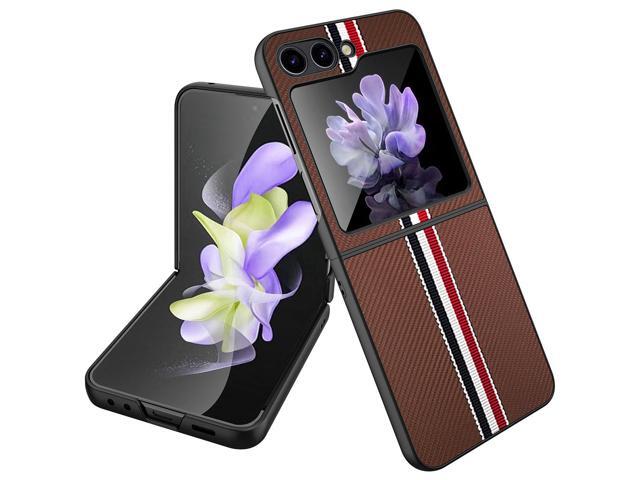 Carbon Fiber Series Protective Cover for Samsung Galaxy Z Flip 5 - Brown