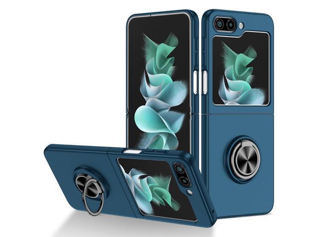 Slim Protective Cover with Ring Grip for Samsung Galaxy Z Flip 5 - Blue
