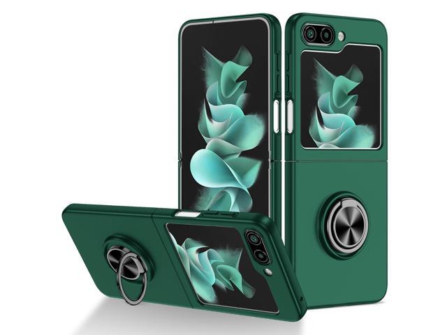 Slim Protective Cover with Ring Grip for Samsung Galaxy Z Flip 5 - Green