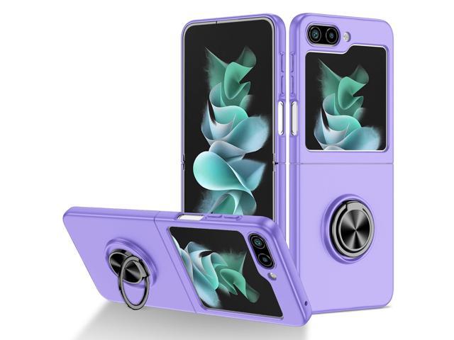 Slim Protective Cover with Ring Grip for Samsung Galaxy Z Flip 5 - Purple