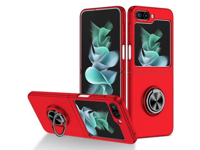 Slim Protective Cover with Ring Grip for Samsung Galaxy Z Flip 5 - Red