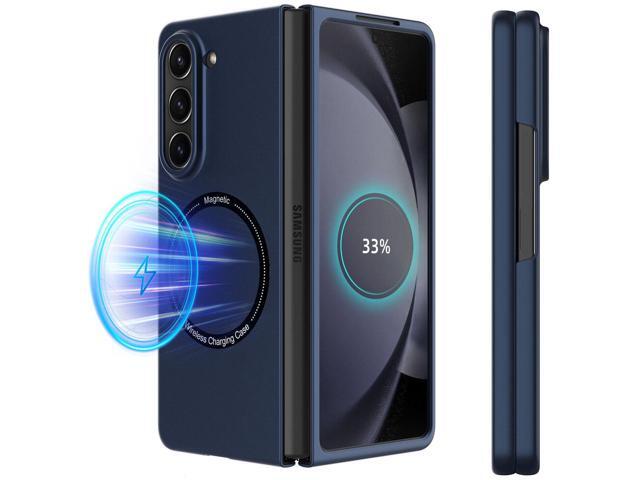 Slim Protective Cover with MagSafe Magnetic Ring for Samsung Galaxy Z Fold 5 - Blue