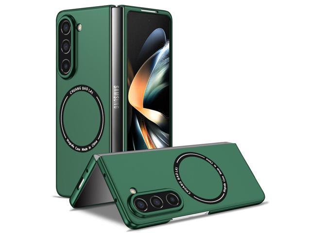 Slim Protective Cover with MagSafe Magnetic Ring for Samsung Galaxy Z Fold 5 - Green