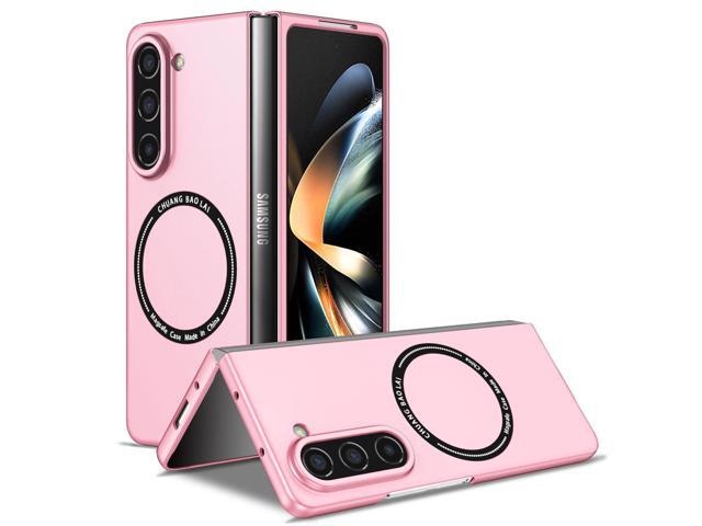 Slim Protective Cover with MagSafe Magnetic Ring for Samsung Galaxy Z Fold 5 - Pink