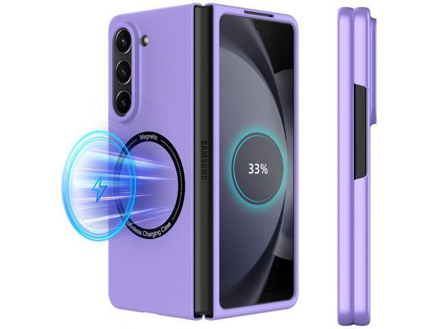 Slim Protective Cover with MagSafe Magnetic Ring for Samsung Galaxy Z Fold 5 - Purple