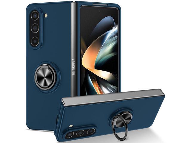 Slim Protective Cover with Ring Grip for Samsung Galaxy Z Fold 5 - Blue