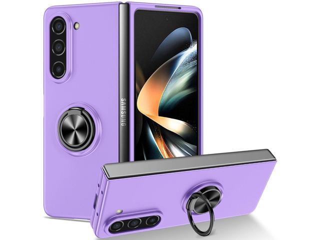 Slim Protective Cover with Ring Grip for Samsung Galaxy Z Fold 5 - Purple