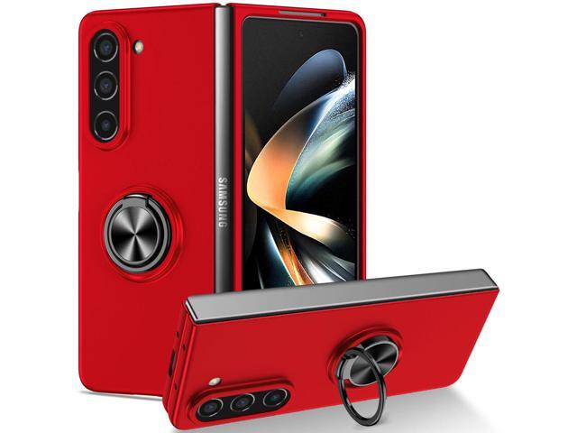 Slim Protective Cover with Ring Grip for Samsung Galaxy Z Fold 5 - Red