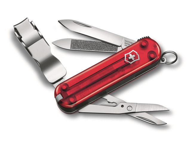 Victorinox Swiss Army Nail Clip 580 Ruby Trans. 65mm