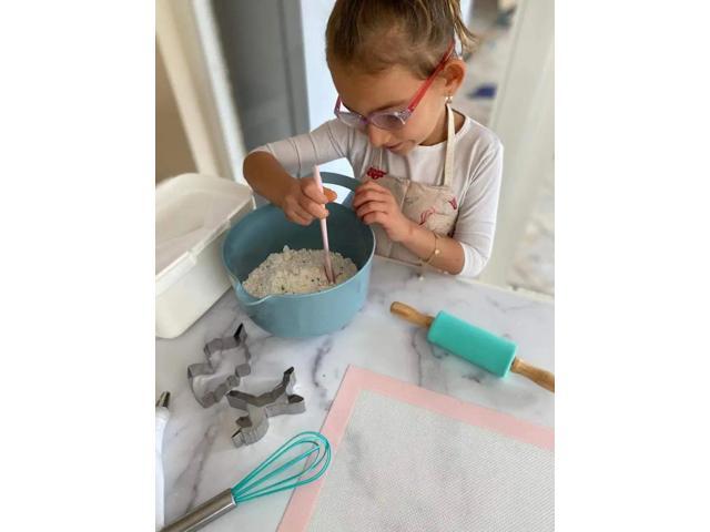 Tovla Jr. Kids Cooking Utensils Set - 4-Piece Kids Kitchen Tools - Safe Kids Baking Set - Food Grade Toddler Chef Supplies - Gender Neutral...