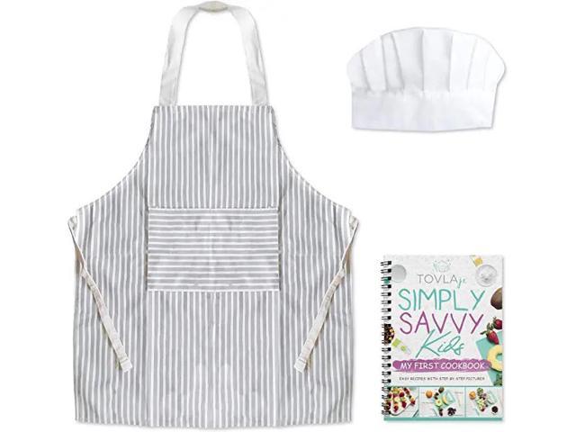 Photos - Other Accessories Tovla Jr. Kids Cookbook, Cooking Apron and Hat Set with Pocket for Boys an