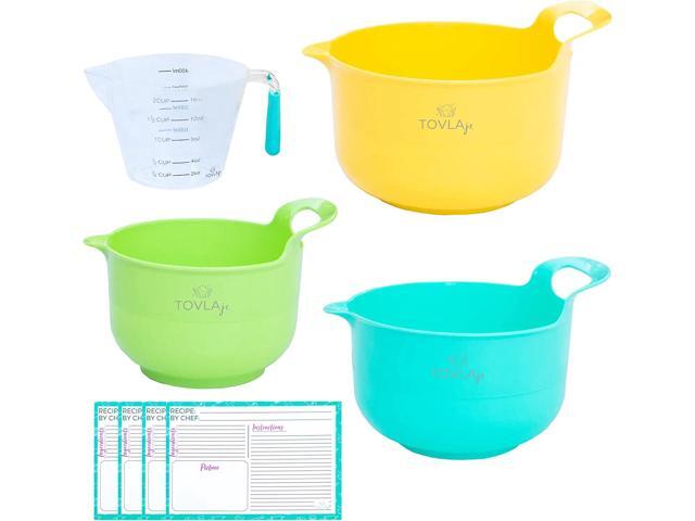 Tovla Jr. Cooking and Baking Mixing Bowl and Pitcher Set for Kids - Cooking Supplies for The Junior Chef - Kids' Baking Set for Girls & Boys - Real...
