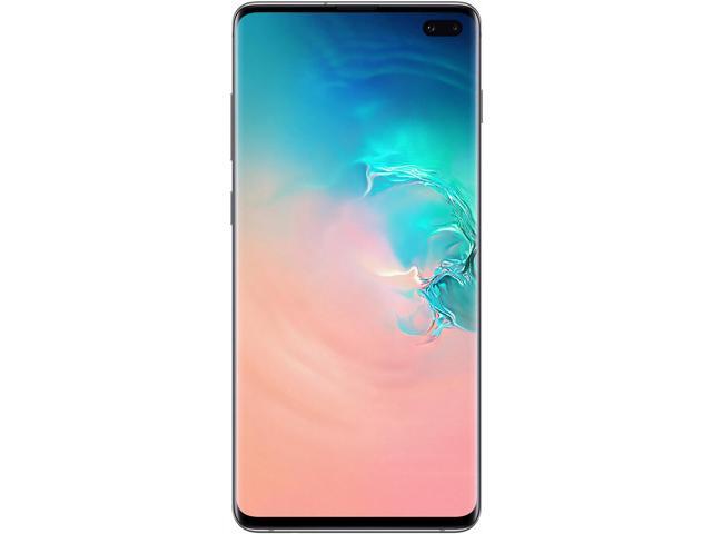 Samsung Galaxy S10+ G975 128GB Unlocked GSM LTE Phone with Triple 12 MP + 12 MP + 16 MP Rear Camera - Prism White (International Version)