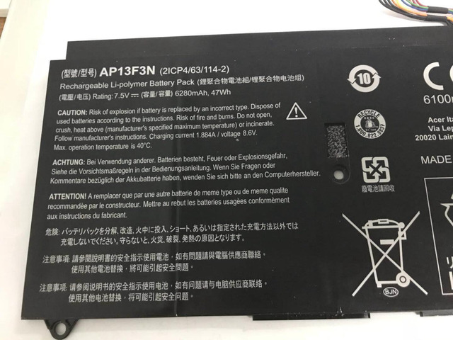 47Wh AP13F3N Battery for Acer Aspire S7-392 Ultrabook Series 2ICP4/63/114-2