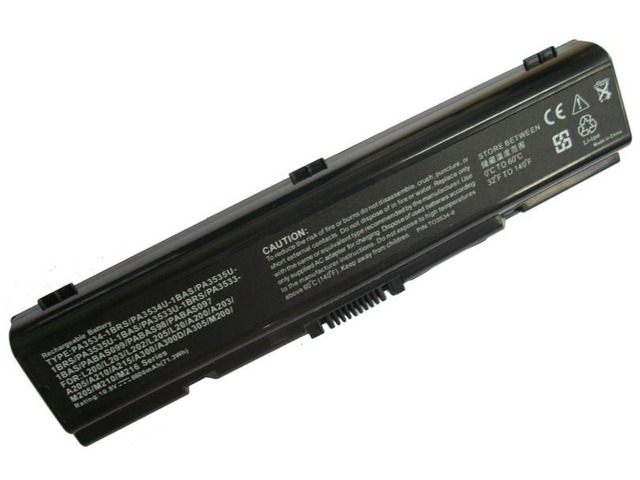 6600mAh laptop battery for TOSHIBA Satellite A205, Satellite A210, Satellite A215, Satellite A300 PA3535U-1BAS,PA35354U-1BRS,PABAS100