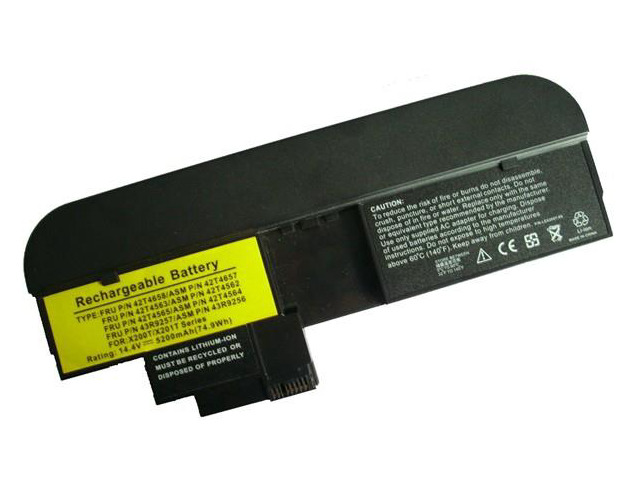 4400mAh laptop battery for LENOVO ThinkPad X200 Tablet ThinkPad X200 Tablet 2263 ThinkPad X200 Tablet 2266 FRU FRU P/N 42T4563,ASM P/N 42T4562,ASM...