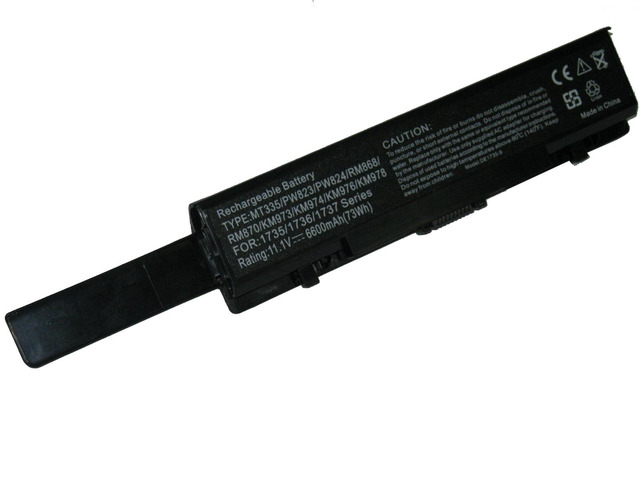 6600mAh Laptop Battery For DELL Series Studio 17,Studio 1735,Studio 1736,Studio 1737 Series. RM870,MT335,PW868,PW824,KM973,KM974,KM976,KM978